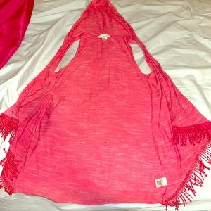 Pink, soft, Duster like clothing